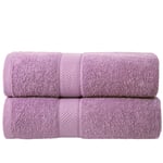 Todd Linens 2-Piece Bale Bath Sheet Gift Set – 500 GSM 100% Cotton Absorbent Bathroom Accessories (Lilac)