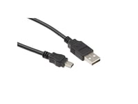 USB-A til USB Mini-B kabel 2m (sort)