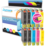 10 cartouches d'encre Jumao compatibles pour Epson WorkForce-WF 3640DTWF +Fluo offert