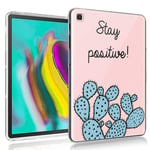 Pnakqil Samsung Galaxy Tab S5E 10.5 Case Clear Silicone Gel TPU with Pattern Cute Transparent Rubber Shockproof Soft Ultra Thin Protective Back Case Skin Cover for Samsung Tab S5E 10.5", Cactus
