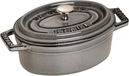 STAUB Cast Iron Oval Mini Cocotte 11 cm Graphite Grey