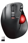Elecom Mouse Wireless Trackball (Thumb) Left Hand Only Red Ball ‎M-XT4DRBK-G NEW