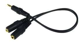 CLA35C - Cable doubleur Jack Stereo 3.5mm - 1x Male / 2x Femelle
