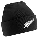 MENS/ WOMENS FEATHER BLACK BEANIE HAT, IDEAL GIFT