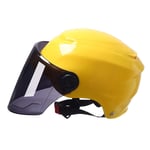 GFYWZ Bicycle Visor Flip up Modular Half Helmet with Sunshield for Men & Women Electric Car Helmet, Bicycle Helmet,Yellow