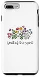 Coque pour iPhone 7 Plus/8 Plus Fruit of the Spirit – Poche chrétienne religieuse pour fleurs sauvages