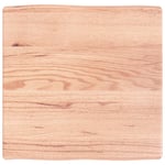 vidaXL Bordsskiva ljusbrun 60x60x(2-6) cm massivt trä levande kant