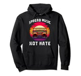 Boombox Spread Music not hate retro music for men women kids Pullover Hoodie