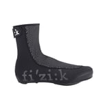 Fizik Waterproof Breathable Winter Overshoes for Road Cycling Shoes, Fully Seamed YKK Zip, Reflective, Heavy Duty, Size Large (EU 44-46) Black
