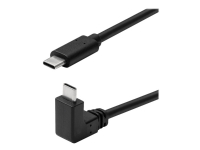 MicroConnect - USB-kabel - 24 pin USB-C (hane) rak till 24 pin USB-C (hane) vinklad - USB 3.2 Gen 2 - 2 m - svart