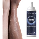 2-pack Glitterspray 60ml - Tillfällig glitterspray för hår och kropp  Lätt kroppssminkglitter med gnistrande skimrande glöd