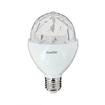 Ampoule LED Couleur A60 Rotative - Culot E27 - Boule Disco Angle Éclairage 120°- Lampe RGB Multicolore 3,2W- Lumière RVB - SEDRVB Xanlite