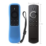 SIKAI CASE Protective Silicone Case Compatible with Amazon Fire TV 4K and Fire TV Stick Voice Remote Cover Shockproof Durable Washable Lightweight Anti-Lost With Hand Strap (Blue)