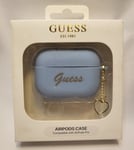 New Guess Charm Blue Earphones Airpods / Airpods Pro Protective Case Holder