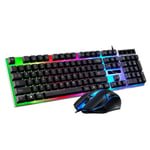Wired Gaming Keyboard Mouse Set Colorful Backlight Computer Game Accessories  ENSEMBLE CLAVIER SOURIS - PACK CLAVIER SOURIS