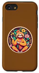 Coque pour iPhone SE (2020) / 7 / 8 Paresseux Sloth en tant qu'enseignant de yoga, méditation en position lotus