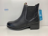 Women’s Barbour Rimini Chelsea Boots Black Leather Weather Proof UK Size 3 EU 36