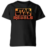 Star Wars Rebels Logo Kids' T-Shirt - Black - 9-10 Years - Black