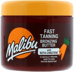 Malibu Sun Bronzing Fast Tanning Body Butter with Beta Carotene, Tropical Coconu