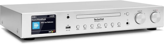 Digitradio 143 Cd (V3)-Tuner Hifi Numérique, Radio Internet (Dab+, Fm, Bluetooth, Spotify Connect, Lecteur Cd, Wi-Fi, Largeur 43,5 Cm, Commande Via Application, Télécommande) Argent