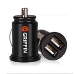 200pc GRIFFIN Dual Car Charger Mini USB 12v Lighter Socket Adapter Plug Twin Usb