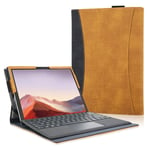 ACdream Microsoft Surface Pro 7 Case, Multiple Angle Viewing with Pocket Business Cover Case for Surface Pro 6 / Surface Pro 5 / Surface Pro 4 / Surface Pro 3(Fit Type Cover Keyboard), Brown