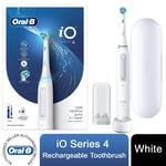 Oral-B iO4 Electric Toothbrush with Toothbrush Head & Travel Case, White