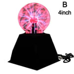 Usb Plasmakugel Magic Crystal Globe Desktop Light Blitzlampe B 4 Inch Red Sound Contr