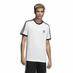Kortærmet T-shirt til Mænd Adidas 3 Stripes Hvid XL
