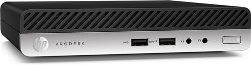 HP ProDesk 400 G5 - Mini bureau Core i5 9500T / jusqu'à 3.7 GHz - RAM 8 Go - SSD 512 Go - NVMe - UHD Graphics 630 - Gigabit Ethernet - Win 10 Pro 64 bits - moniteur : aucun - clavier : Français