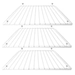 Shelf for DAEWOO Fridge Adjustable Plastic Coated White Extendable Shelves x 3