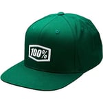 100% CASUAL Icon Snapback Cap AJ Fit Forest Green-Os Casquette, Vert forêt, Taille Unique Mixte