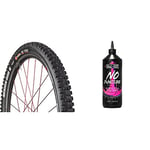 Maxxis Minion DHR II 27.5x2.40WT MT EXO/TR & Muc-Off 822 No Puncture Hassle Tubeless Sealant, 1 Litre - Advanced Bicycle Tyre Sealant With UV Tracer Dye That Seals Tears And Holes Up To 6mm