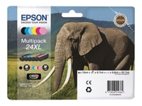 Epson 24XL Multipack - Pack de 6 - taille XL - noir, jaune, cyan, magenta, magenta clair, cyan clair - originale - cartouche d'encre - pour Expression Photo XP-55, XP-750, XP-760, XP-850, XP-860...