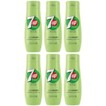 6 x SodaStream 7Up Diet Syrup 440ml Concentrate - 9L Fresh Homemade Fizzy Juice