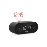 SPC FRODI MAX - Radio-réveil compact avec projecteur réglable, grand bouton de snooze/sleep, double alarme, écran XL, pile secours