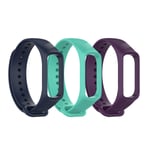 (3-Pack) Tencloud Straps Compatible with Samsung Galaxy fit e SM-R375 Strap, Replacement Soft Silicone Sport Wristband Arm Band for Galaxy fit e SM-R375 Fitness Tracker (Teal+Purple+Blue)