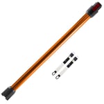Cheerhom Telescopic Tube Compatible with Dyson V7 V8 V10 V11 V15 Length 73 cm Quick Release Connection Rigid Rod Extension with Two Small 2-in-1 Brushes, Orange, 73 X 5 X 5CM