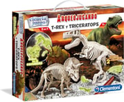 Clementoni Science and Play Archaeological Game T-Rex and Triceratops 35.1 x 26.