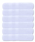 Cotton Hand Towels 600 GSM Soft Thick Easycare Multipurpose Daily Use bathroom Gym Spa Salon Sports Towels (White, 6)