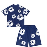 Herr Denim Tears Sommar Kortärmad Klädset Blue M