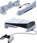 Mcbazel Horizontal Base Stand for New PS5 Slim,Base Stand Holder with 4 USB Hub