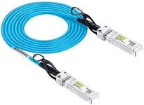 10Gtek® Câble SFP+ 10G 1m SFP+ Direct Attach Copper Twinax Cable Passif, Compatible pour Cisco SFP-H10GB-CU1M, Ubiquiti, Freebox Delta, Netgear, D-Link, TP-Link, Zyxel, QNAP NAS, Bleue