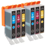 6 C/M/Y Ink Cartridges for Canon PIXMA iP4600, MP550, MP630, MP990