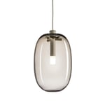 Pebble Taklampa - Pendel | 2 stl. | 3 färgalt. | Modell: Lång - H250 | Ø=160 | Färg: Varmgrå glasskärm