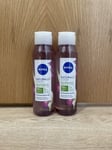 2 x Nivea Naturally Good ROSE WATER Oil Infused Shower Gel Body Wash 300ml