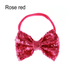 Elastic Hair Bands Bow Rope Ponytail Holders Rose Red