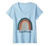 Womens Sutton T-Shirt Sutton Name Birthday Shirt Gift Personalized V-Neck T-Shirt