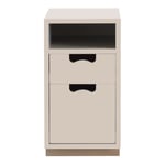 Asplund - Snö G3 Eksockel Rose - Beige - Sängbord - MDF/Trä