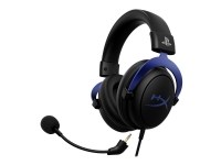 HyperX Cloud - Headset - fullstorlek - kabelansluten - 3,5 mm kontakt - svart, blå
